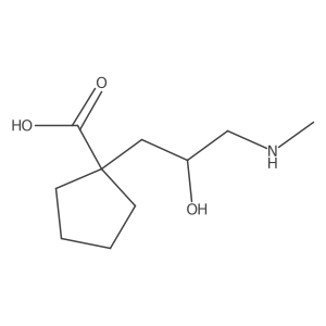 1-[2-Hydroxy-3-(methylamino)propyl]cyclopentane-1-carboxylic acid Structure