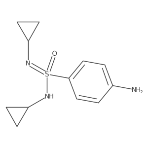 4-amino-N,N-dicyclopropylbenzene-1-sulfonoimidamide结构式