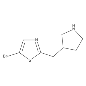 5-Bromo-2-[(pyrrolidin-3-yl)methyl]-1,3-thiazole Structure