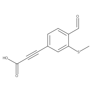 3-[4-Formyl-3-(methylsulfanyl)phenyl]prop-2-ynoic acid结构式