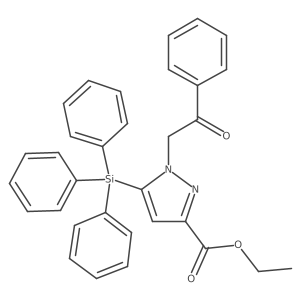 Ethyl 1-phenacyl-5-triphenylsilylpyrazole-3-carboxylate Structure
