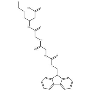 (3R)-3-{2-[2-({[(9H-fluoren-9-yl)methoxy]carbonyl}amino)acetamido]acetamido}heptanoic acid Structure
