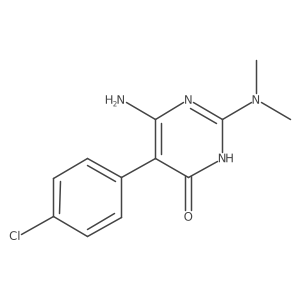 6-Amino-5-(4-chlorophenyl)-2-(dimethylamino)-3,4-dihydropyrimidin-4-one Structure