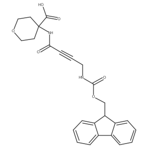 4-[4-({[(9H-fluoren-9-yl)methoxy]carbonyl}amino)but-2-ynamido]oxane-4-carboxylic acid结构式