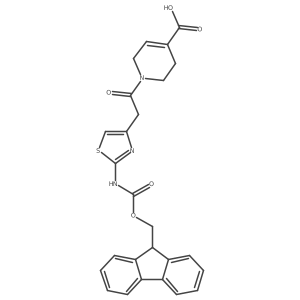 1-{2-[2-({[(9H-fluoren-9-yl)methoxy]carbonyl}amino)-1,3-thiazol-4-yl]acetyl}-1,2,3,6-tetrahydropyridine-4-carboxylic acid Structure