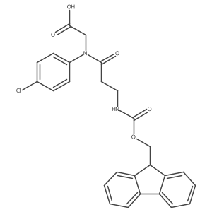 2-[N-(4-chlorophenyl)-3-({[(9H-fluoren-9-yl)methoxy]carbonyl}amino)propanamido]acetic acid结构式