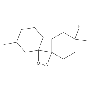 1-(1-Amino-4,4-difluorocyclohexyl)-3-methylcyclohexan-1-ol结构式