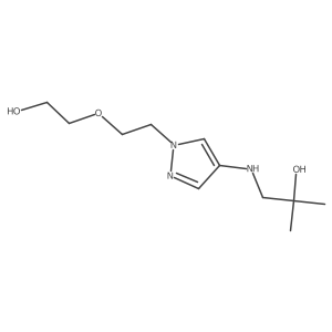 1-({1-[2-(2-hydroxyethoxy)ethyl]-1H-pyrazol-4-yl}amino)-2-methylpropan-2-ol Structure