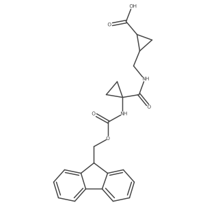 2-({[1-({[(9H-fluoren-9-yl)methoxy]carbonyl}amino)cyclopropyl]formamido}methyl)cyclopropane-1-carboxylic acid Structure