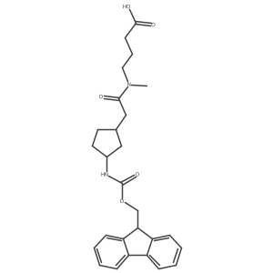 4-{2-[3-({[(9H-fluoren-9-yl)methoxy]carbonyl}amino)cyclopentyl]-N-methylacetamido}butanoic acid结构式