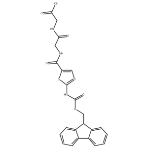 2-(2-{[2-({[(9H-fluoren-9-yl)methoxy]carbonyl}amino)-1,3-thiazol-5-yl]formamido}acetamido)acetic acid Structure