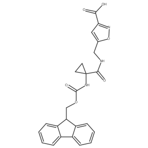 5-({[1-({[(9H-fluoren-9-yl)methoxy]carbonyl}amino)cyclopropyl]formamido}methyl)-1,2-oxazole-3-carboxylic acid结构式