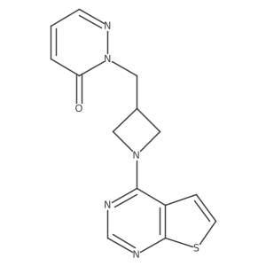 2-[(1-{Thieno[2,3-d]pyrimidin-4-yl}azetidin-3-yl)methyl]-2,3-dihydropyridazin-3-one Structure