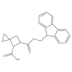 (6S)-5-(9H-fluoren-9-ylmethoxycarbonyl)-5-azaspiro[2.3]hexane-6-carboxylic acid结构式