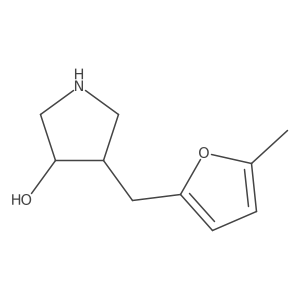 rac-(3R,4S)-4-[(5-methylfuran-2-yl)methyl]pyrrolidin-3-ol Structure