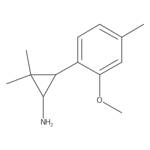 rac-(1R,3R)-3-(2-methoxy-4-methylphenyl)-2,2-dimethylcyclopropan-1-amine结构式