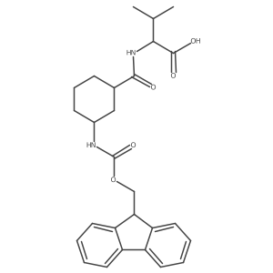 (2S)-2-{[(1RS,3RS)-3-({[(9H-fluoren-9-yl)methoxy]carbonyl}amino)cyclohexyl]formamido}-3-methylbutanoic acid结构式