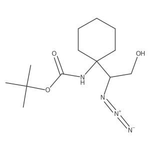 tert-butyl N-[1-(1-azido-2-hydroxyethyl)cyclohexyl]carbamate结构式