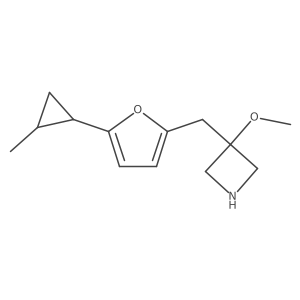3-Methoxy-3-{[5-(2-methylcyclopropyl)furan-2-yl]methyl}azetidine结构式