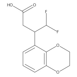 3-(2,3-Dihydro-1,4-benzodioxin-5-yl)-4,4-difluorobutanoic acid Structure