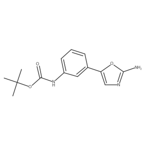 tert-butyl N-[3-(2-amino-1,3-oxazol-5-yl)phenyl]carbamate结构式