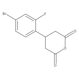 4-(4-Bromo-2-fluorophenyl)oxane-2,6-dione结构式