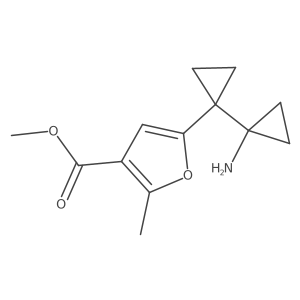 Methyl 5-[1-(1-aminocyclopropyl)cyclopropyl]-2-methylfuran-3-carboxylate Structure