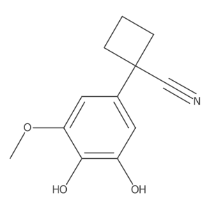 1-(3,4-Dihydroxy-5-methoxyphenyl)cyclobutane-1-carbonitrile结构式