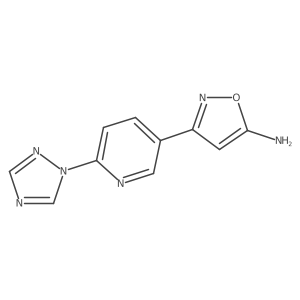 3-[6-(1H-1,2,4-triazol-1-yl)pyridin-3-yl]-1,2-oxazol-5-amine Structure