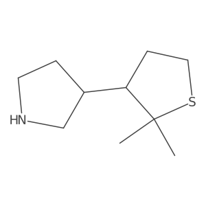 3-(2,2-Dimethylthiolan-3-yl)pyrrolidine结构式