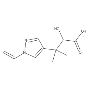 3-(1-ethenyl-1H-pyrazol-4-yl)-2-hydroxy-3-methylbutanoic acid结构式