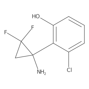 2-(1-Amino-2,2-difluorocyclopropyl)-3-chlorophenol Structure