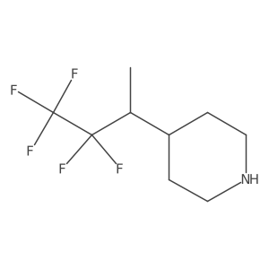 4-(3,3,4,4,4-Pentafluorobutan-2-yl)piperidine结构式