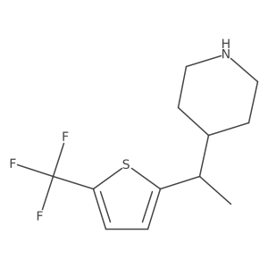 4-{1-[5-(Trifluoromethyl)thiophen-2-yl]ethyl}piperidine结构式