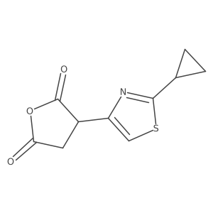 3-(2-Cyclopropyl-1,3-thiazol-4-yl)oxolane-2,5-dione Structure