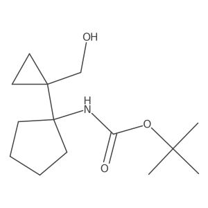 tert-butyl N-{1-[1-(hydroxymethyl)cyclopropyl]cyclopentyl}carbamate结构式