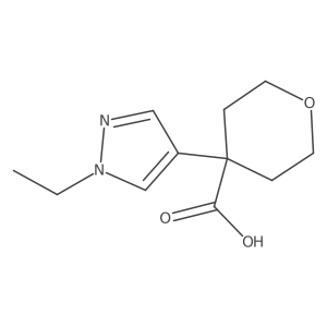 4-(1-ethyl-1H-pyrazol-4-yl)oxane-4-carboxylic acid结构式