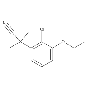 2-(3-Ethoxy-2-hydroxyphenyl)-2-methylpropanenitrile Structure