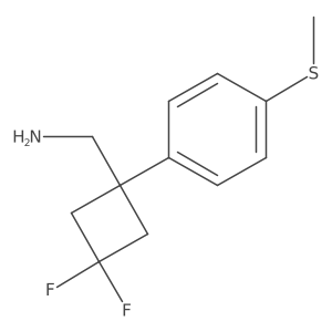 {3,3-Difluoro-1-[4-(methylsulfanyl)phenyl]cyclobutyl}methanamine结构式