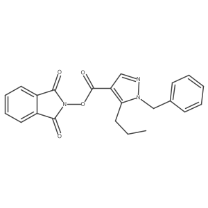 1,3-dioxo-2,3-dihydro-1H-isoindol-2-yl 1-benzyl-5-propyl-1H-pyrazole-4-carboxylate结构式