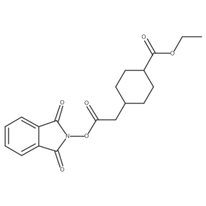 ethyl 4-{2-[(1,3-dioxo-2,3-dihydro-1H-isoindol-2-yl)oxy]-2-oxoethyl}cyclohexane-1-carboxylate结构式