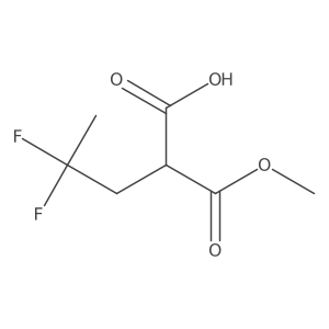 4,4-Difluoro-2-methoxycarbonylpentanoic acid结构式