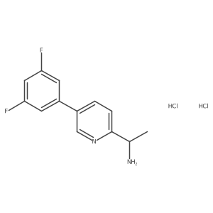 1-(5-(3,5-Difluorophenyl)pyridin-2-yl)ethanamine dihydrochloride Structure