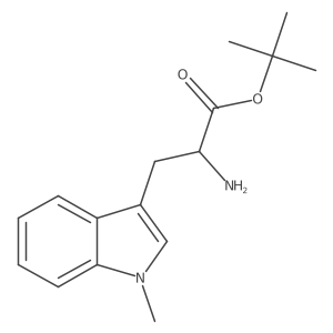 tert-butyl (2S)-2-amino-3-(1-methyl-1H-indol-3-yl)propanoate结构式