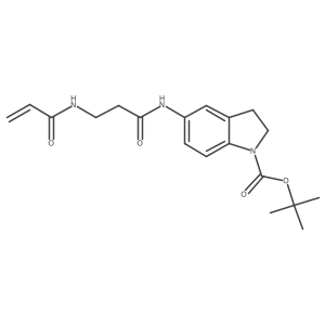 Tert-butyl 5-[3-(prop-2-enoylamino)propanoylamino]-2,3-dihydroindole-1-carboxylate结构式