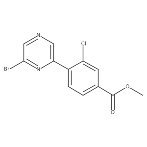 Methyl 4-(6-bromopyrazin-2-yl)-3-chlorobenzoate Structure