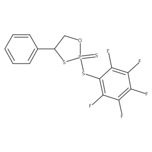 (2R,4R)-2-((Perfluorophenyl)thio)-4-phenyl-1,3,2-oxathiaphospholane 2-sulfide结构式