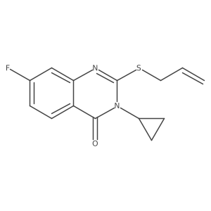 3-Cyclopropyl-7-fluoro-2-prop-2-enylsulfanylquinazolin-4-one Structure
