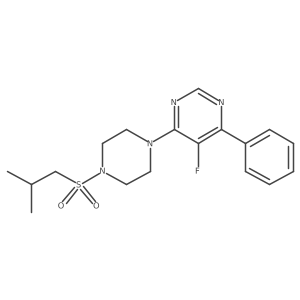 5-Fluoro-4-[4-(2-methylpropanesulfonyl)piperazin-1-yl]-6-phenylpyrimidine结构式