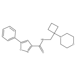N-{[1-(morpholin-4-yl)cyclobutyl]methyl}-5-phenyl-1,2-oxazole-3-carboxamide结构式